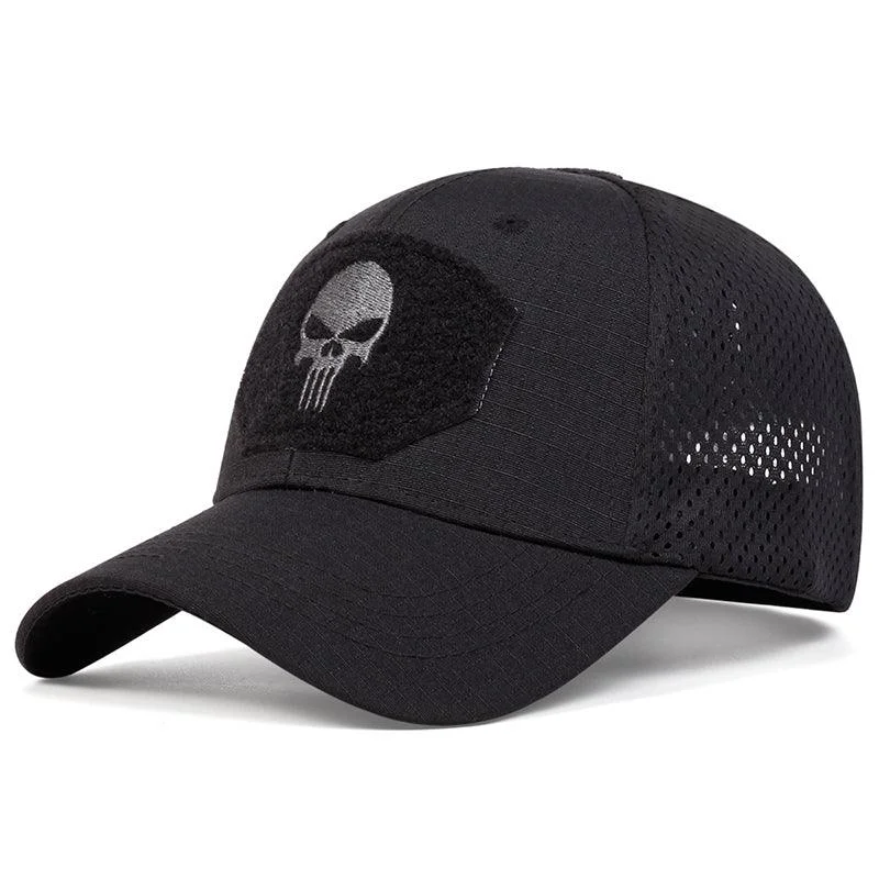 baseball hat step -  Skull Patch Trucker Hat - Fushia™