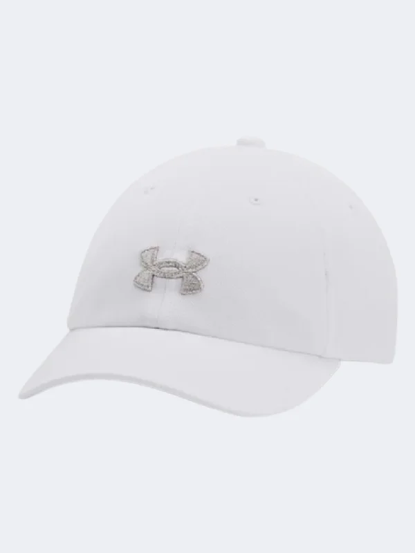 baseball hat road -  Under Armour Blitzing Girls Training Cap White/Metallic Silvr