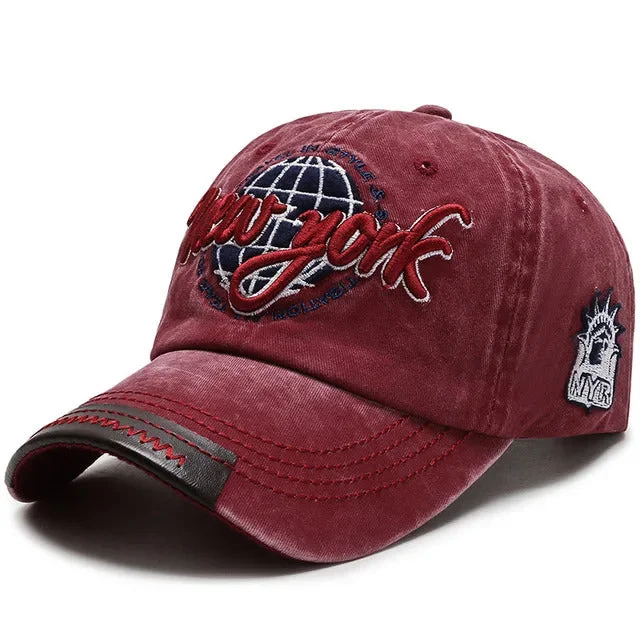 baseball hat story -  Washed "New York" Baseball Hat – Fushia