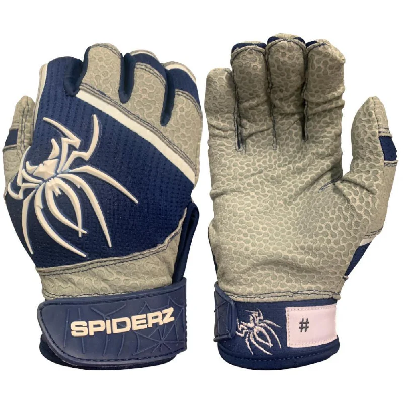 mission ready gloves -  2022 Spiderz PRO Model Batting Gloves: Navy Blue/White