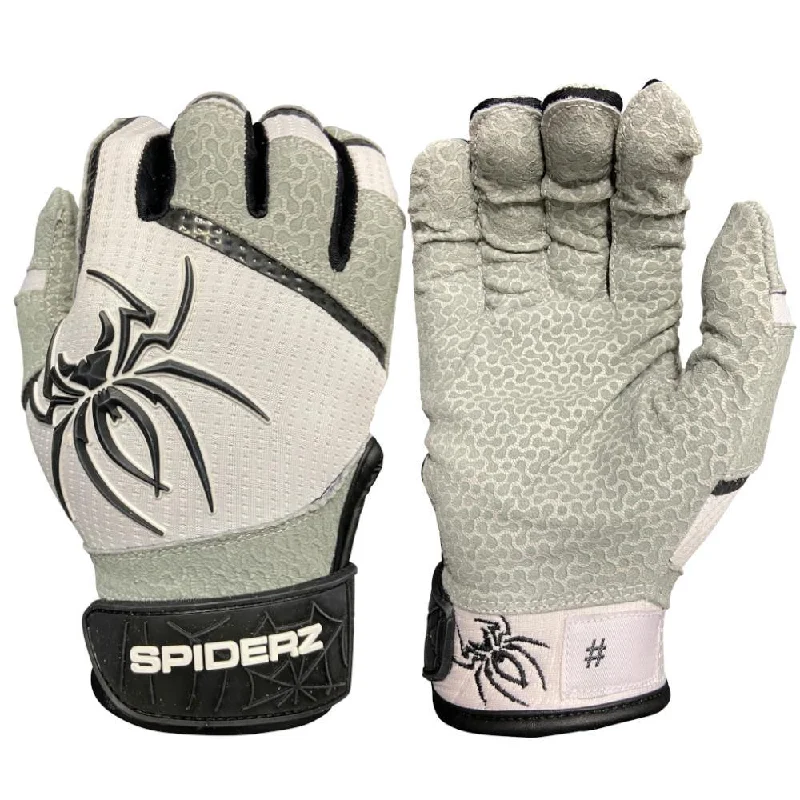 scent blocking gloves -  2022 Spiderz PRO Model Batting Gloves: White/Black