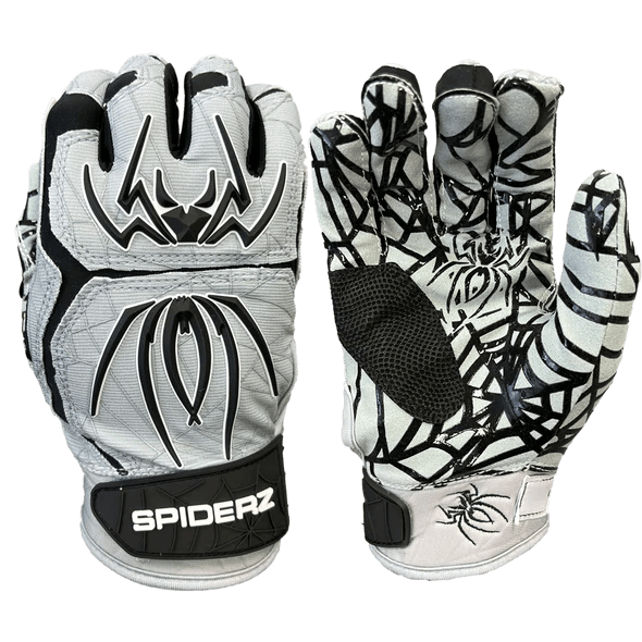 scent blocking gloves -  2023 Spiderz HYBRID Batting Gloves: Silver/Black