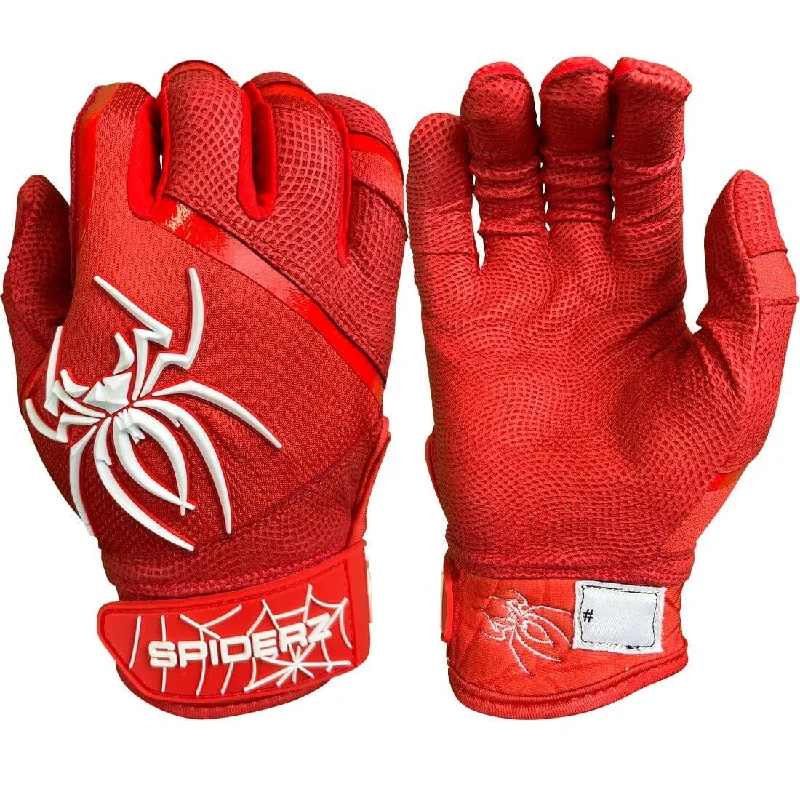 durable golf gloves -  2023 Spiderz Pro Model Batting Gloves: Red/White