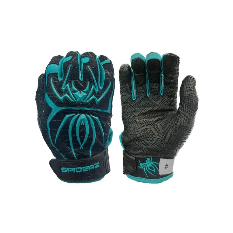 flexible climbing gloves -  2024 Spiderz ENDITE Batting Gloves: Black / Teal