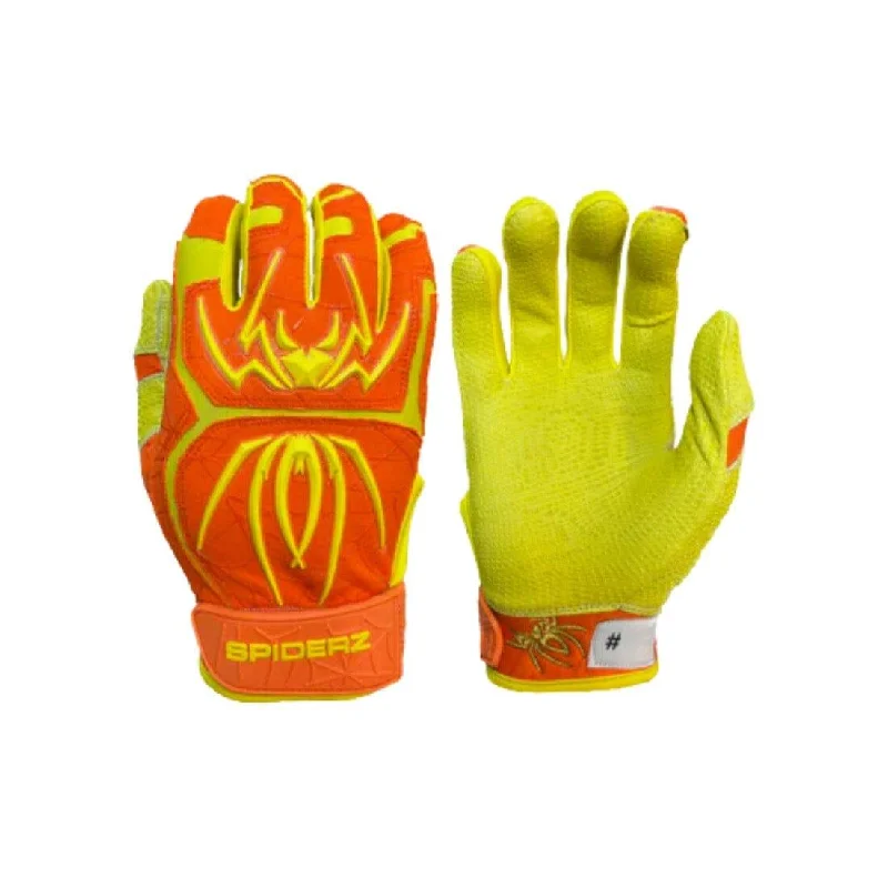 light hiking gloves -  2024 Spiderz ENDITE Batting Gloves: Orange /Yellow