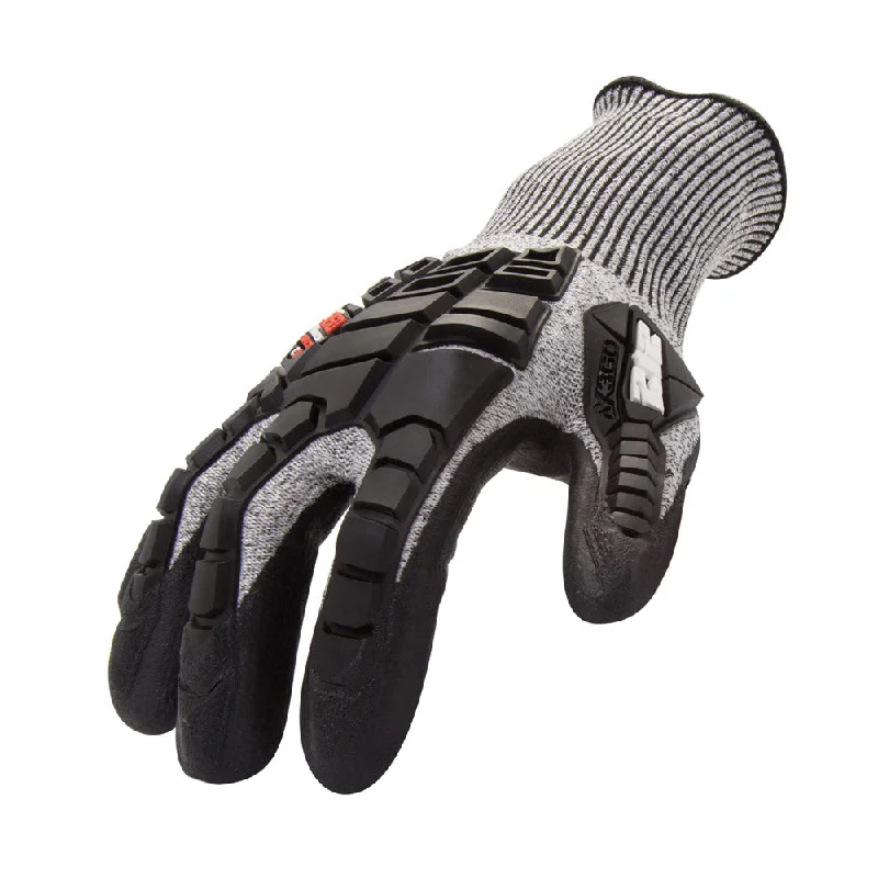 padded motorcycle gloves -  212 Performance AXIMPC5-06-010 AX360 Impact Cut 5 Gray Large Gloves