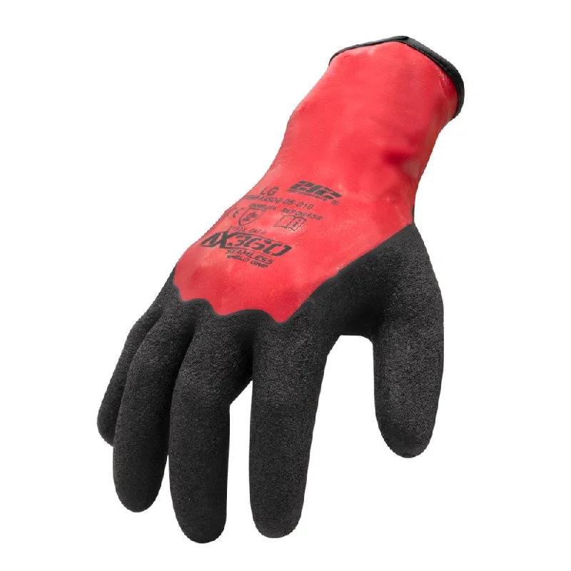 light climbing gloves -  212 Performance AXSDG-05-009PR AX360 Shield Grip Latex-dipped Gloves, Medium Black;Red