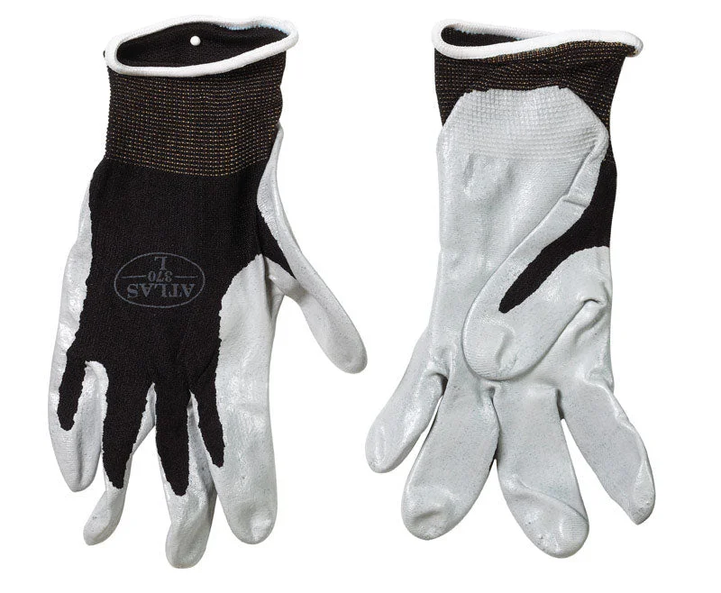 waterproof medical gloves -  Atlas Unisex Indoor/Outdoor Dipped Gloves Black/Gray S 1 pair