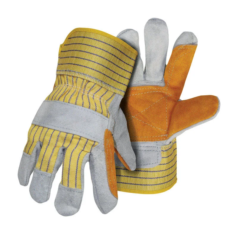 flexible summer gloves -  Boss Men's Indoor/Outdoor Palm Work Gloves Gray/Yellow L 1 pair