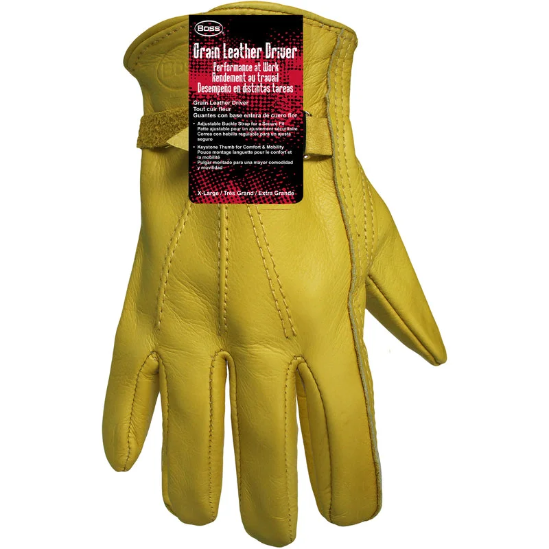 non-slip summer gloves -  Boss Grain Driver Gloves Gold XL 1 pair