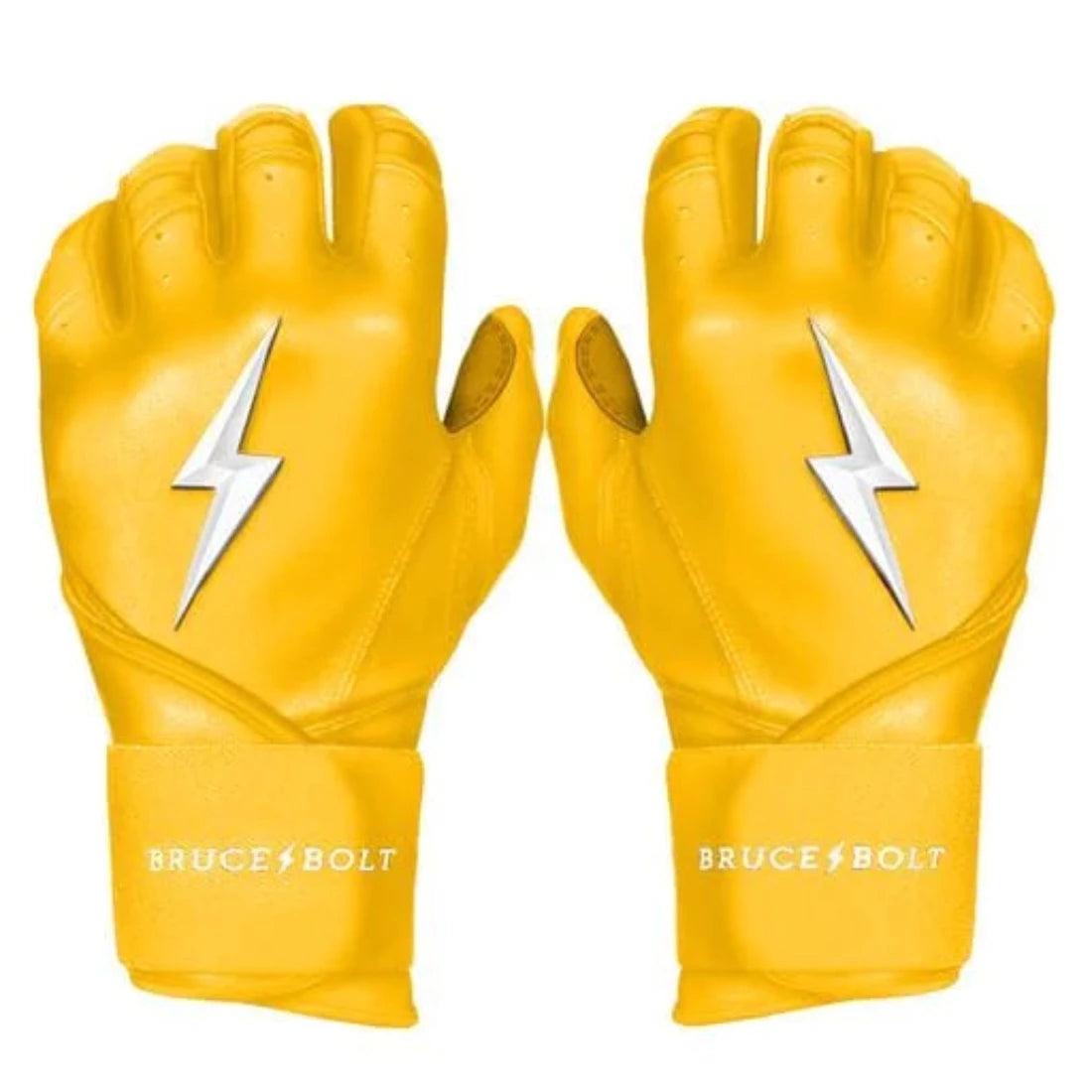 waterproof gardening gloves -  Bruce Bolt PREMIUM PRO Long Cuff Batting Gloves: Yellow