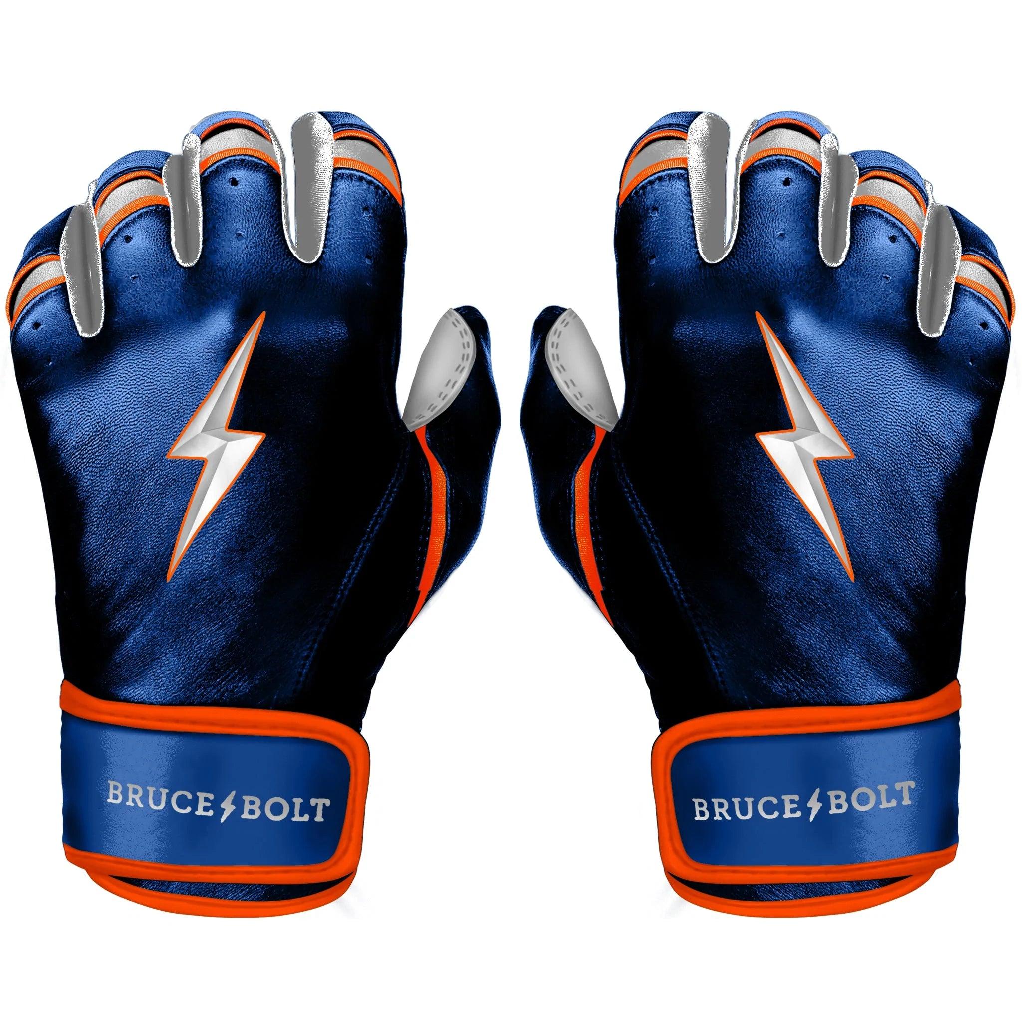 breathable motorcycle gloves -  Bruce Bolt PREMIUM PRO NIMMO Short Cuff Batting Gloves: Blue