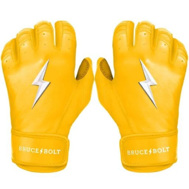 light gardening gloves -  Bruce Bolt PREMIUM PRO Short Cuff Batting Gloves: Yellow