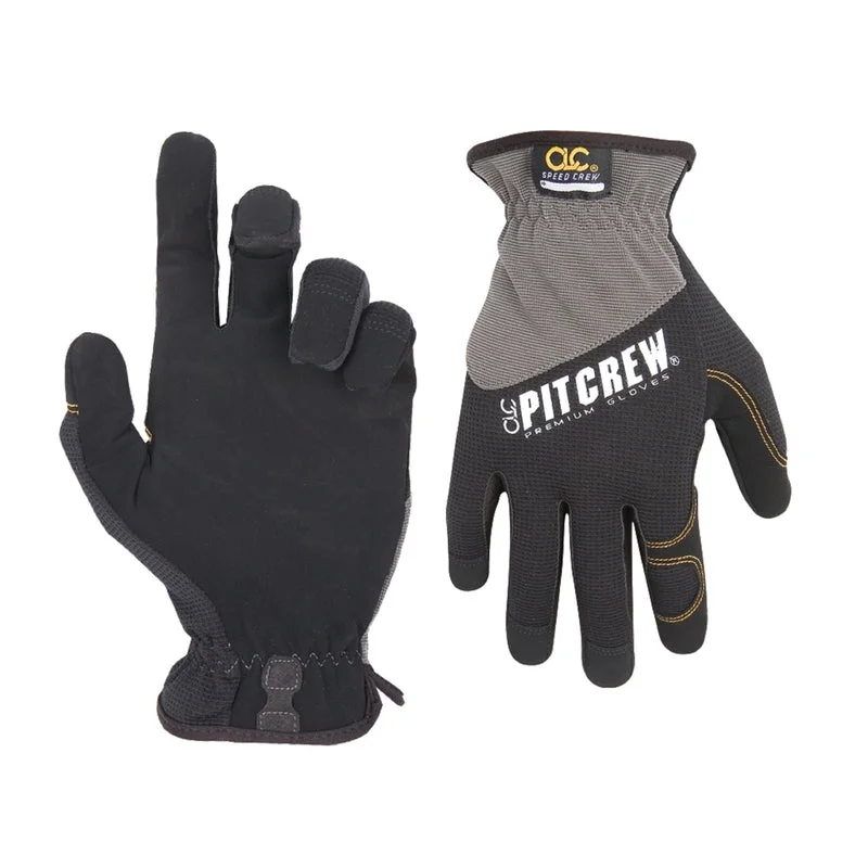 light surgical gloves -  CLC Pit Crew Men's Mechanic's Glove Black/Gray M