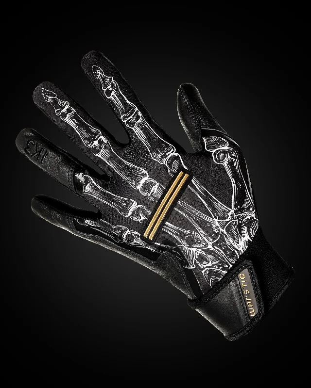 padded men’s gloves -  IK3 PRO SHORT CUFF BATTING GLOVES "BONES"