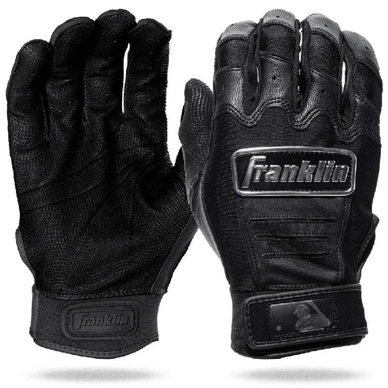 breathable women’s gloves -  Franklin CFX Pro Chrome Black Batting Gloves: 20590F