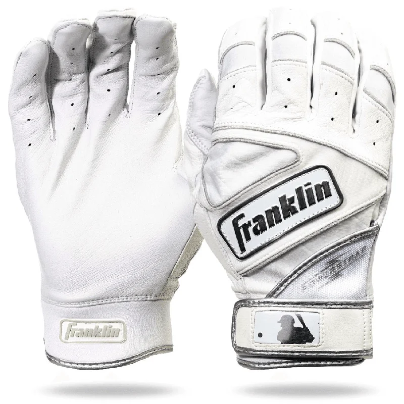 non-slip cleaning gloves -  Franklin POWERSTRAP Chrome White Batting Gloves: 20491F