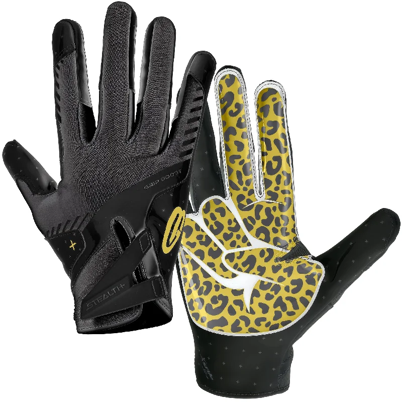 soft driving gloves -  Grip Boost Peace Stealth 6 Boost Plus Football Gloves - Black/Gold