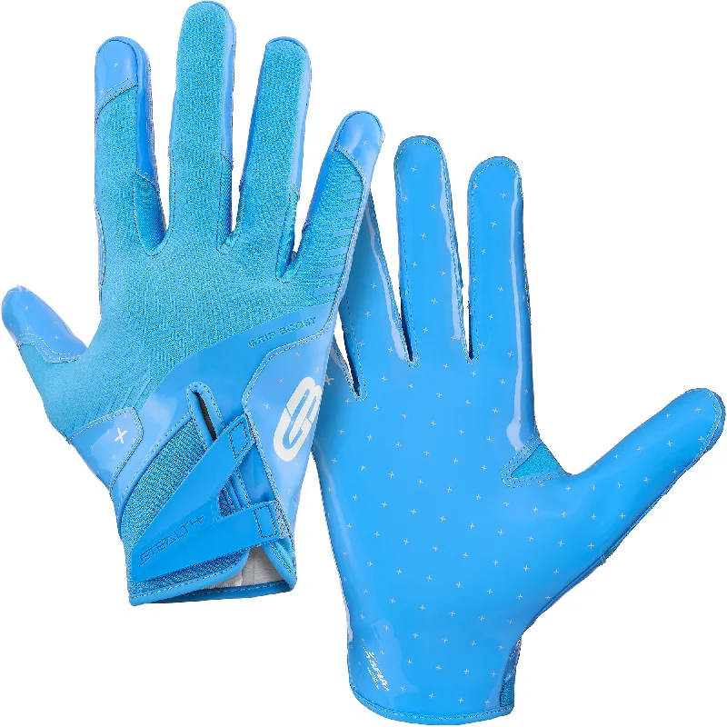 light kids gloves -  Grip Boost Solid Light Blue Stealth 6.0 Boost Plus Football Gloves