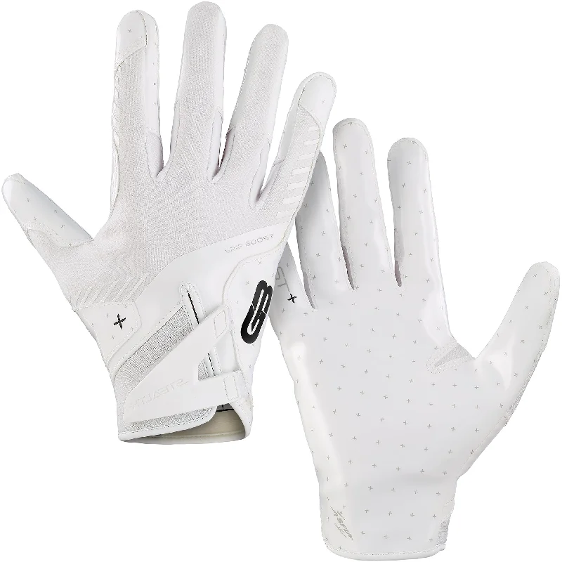 waterproof work gloves -  Grip Boost Solid White Stealth 6.0 Boost Plus Football Gloves