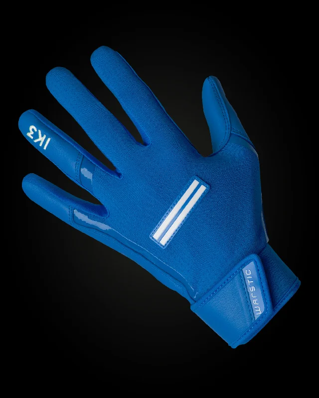 breathable medical gloves -  IK3 PRO SHORT CUFF BATTING GLOVES "BLUE"