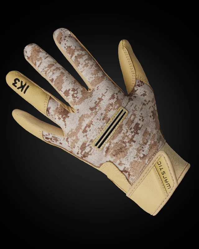 breathable kids gloves -  IK3 PRO SHORT CUFF BATTING GLOVES "DESERT CAMO"