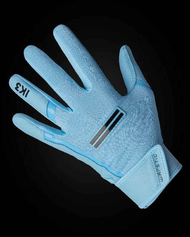 waterproof safety gloves -  IK3 PRO SHORT CUFF BATTING GLOVES "LIGHT BLUE"