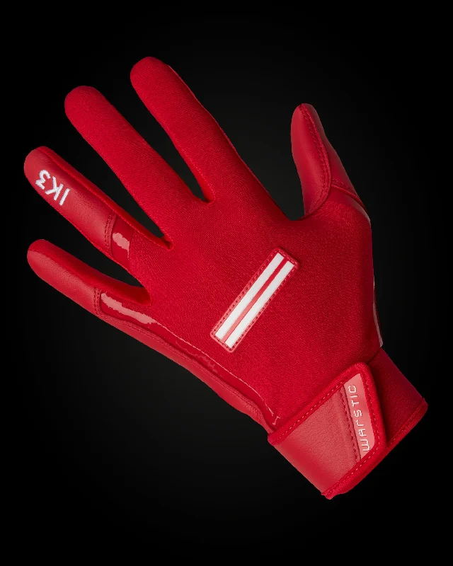 waterproof cycling gloves -  IK3 PRO SHORT CUFF BATTING GLOVES "RED"