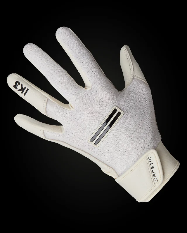 padded snowboard gloves -  IK3 PRO SHORT CUFF BATTING GLOVES "BONE"