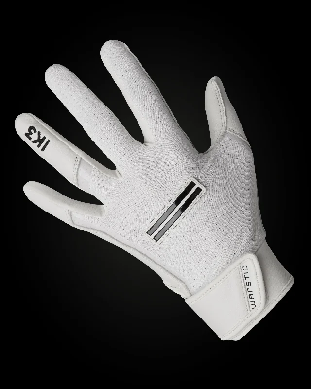 waterproof climbing gloves -  IK3 PRO SHORT CUFF BATTING GLOVES "WHITE"