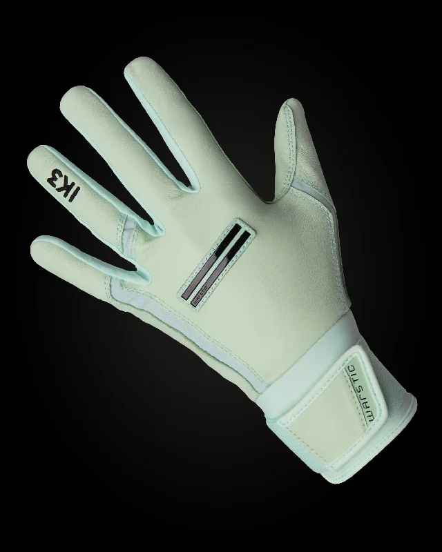 light cleaning gloves -  IK3 PRO CABRETTA LONG CUFF BATTING GLOVES "MINT"