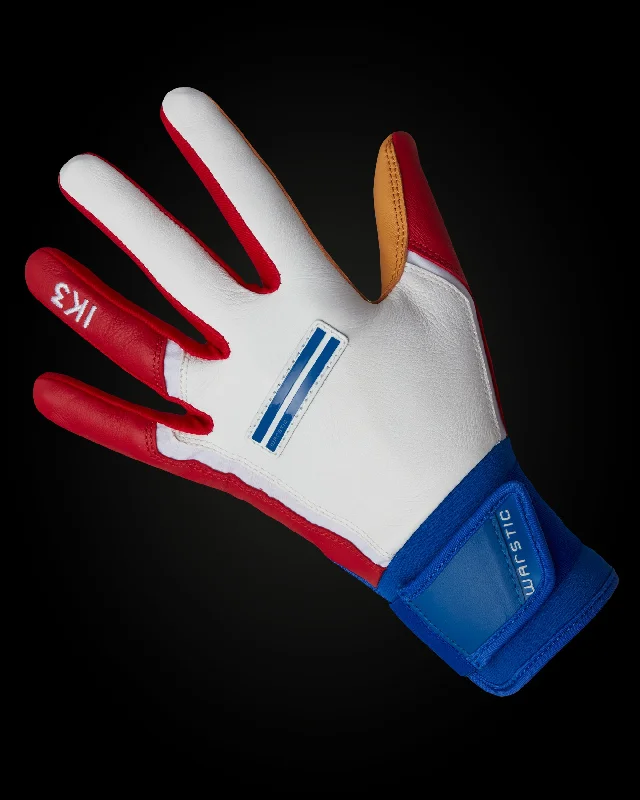 durable women’s gloves -  IK3 PRO CABRETTA LONG CUFF BATTING GLOVES "USA"