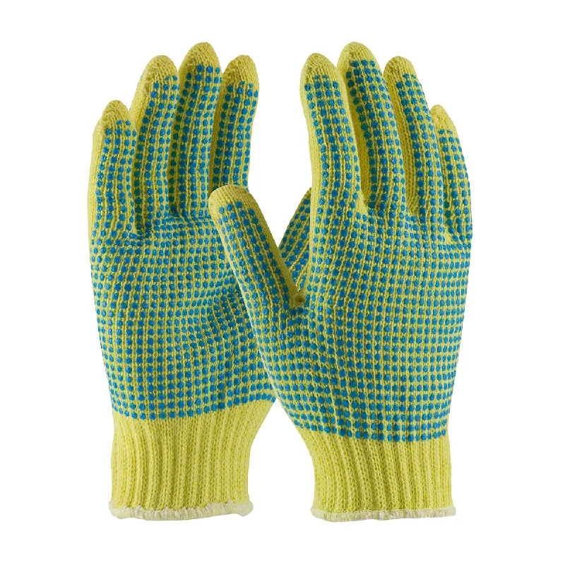 breathable women’s gloves -  Kut Guard 08-K300PDD Seamless Knit Kevlar with Double-Sided PVC Dot Grip Medium Weight Safety Glove(One Dozen)