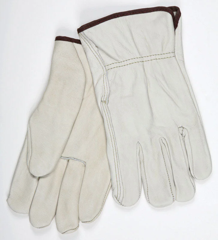 padded men’s gloves -  MCR Safety M Leather Driver Beige Gloves