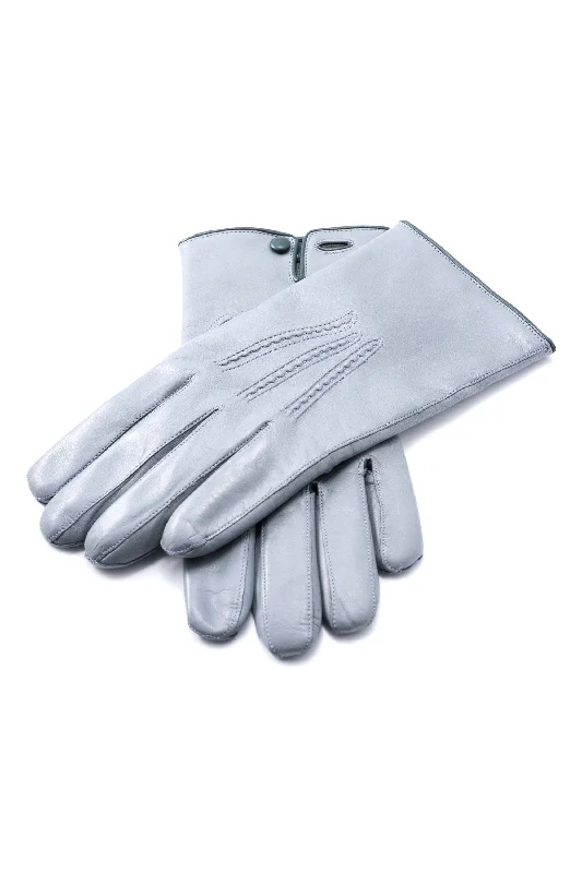 breathable kids gloves -  Light Gray Lamb Nappa Gloves