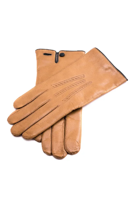 light cleaning gloves -  Light Tan Cashmere Lined Lamb Nappa Gloves