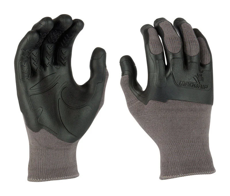 soft baby gloves -  MadGrip Pro Palm Plus Unisex Coated Work Gloves Black/Gray L 1 pair