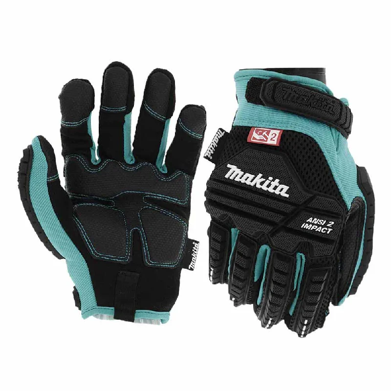 durable cycling gloves -  Makita T-04276 Advanced ANSI 2 Impact-Rated Demolition Gloves (Medium)