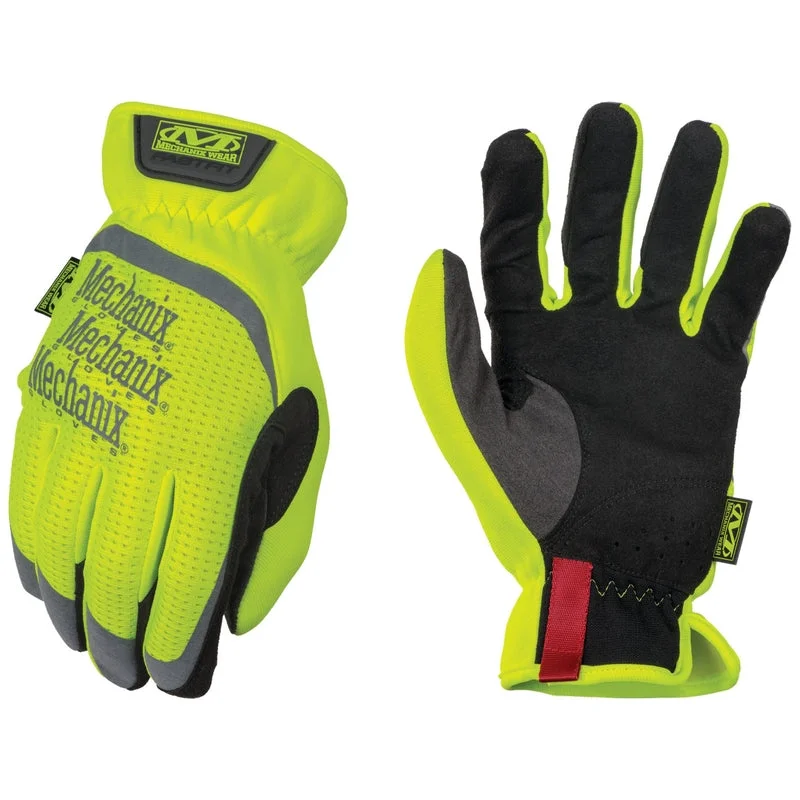 breathable safety gloves -  Mechanix Wear FastFit Men's Full Finger Work Gloves Hi-Vis Yellow L 1 pair