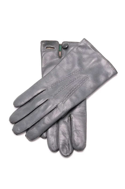 light hunting gloves -  Gray Lamb Nappa Leather Gloves