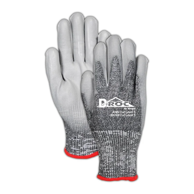 non-slip cycling gloves -  HandMaster  Max Defense  Men's  Indoor/Outdoor  Polyurethane  Cut Resistant  Work Gloves  Black/Gray