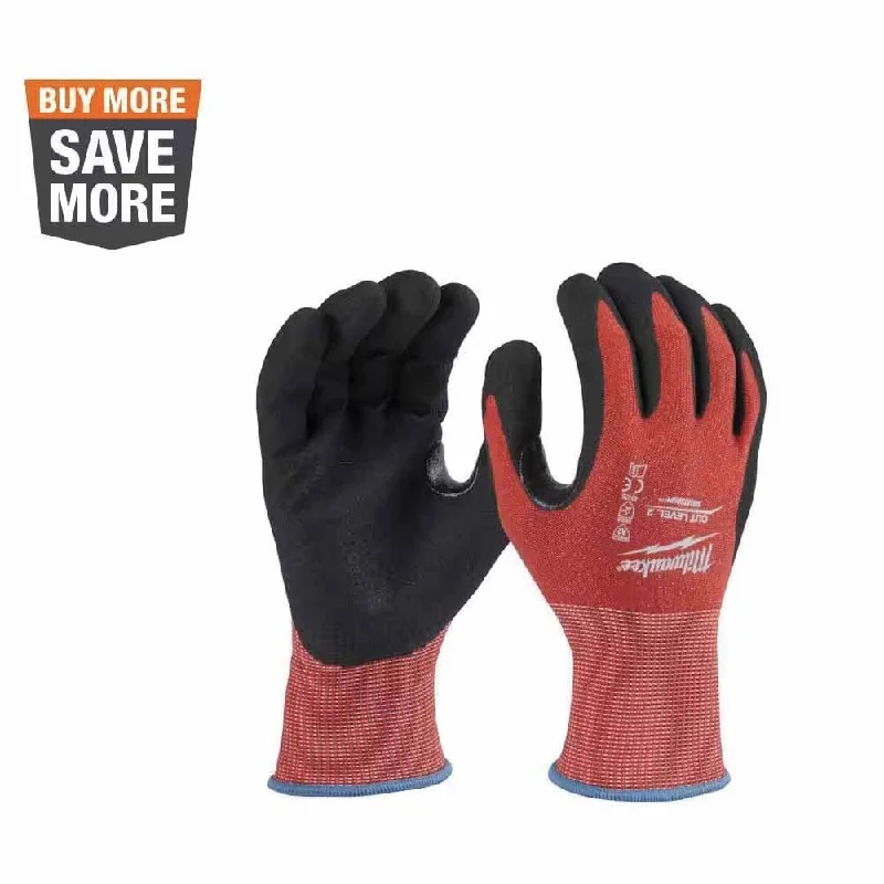 breathable summer gloves -  Milwaukee 48-22-8926 Cut Level 2 Nitrile Dipped Gloves - M