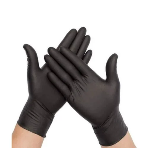 durable summer gloves -  Nitrile Black Gloves - Large