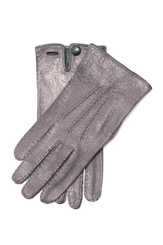 flexible evening gloves -  Gray Unlined Peccary Gloves