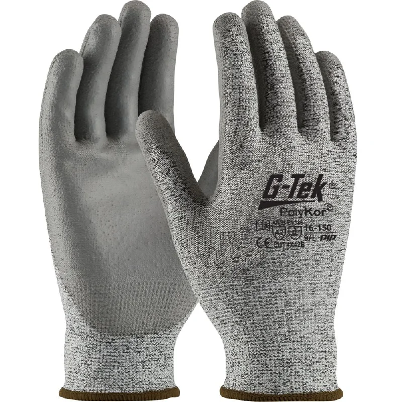 mission ready gloves -  PIP Industrial Products 16-150/M G-Tek PolyKor Polyurethane Coated Gloves, Medium