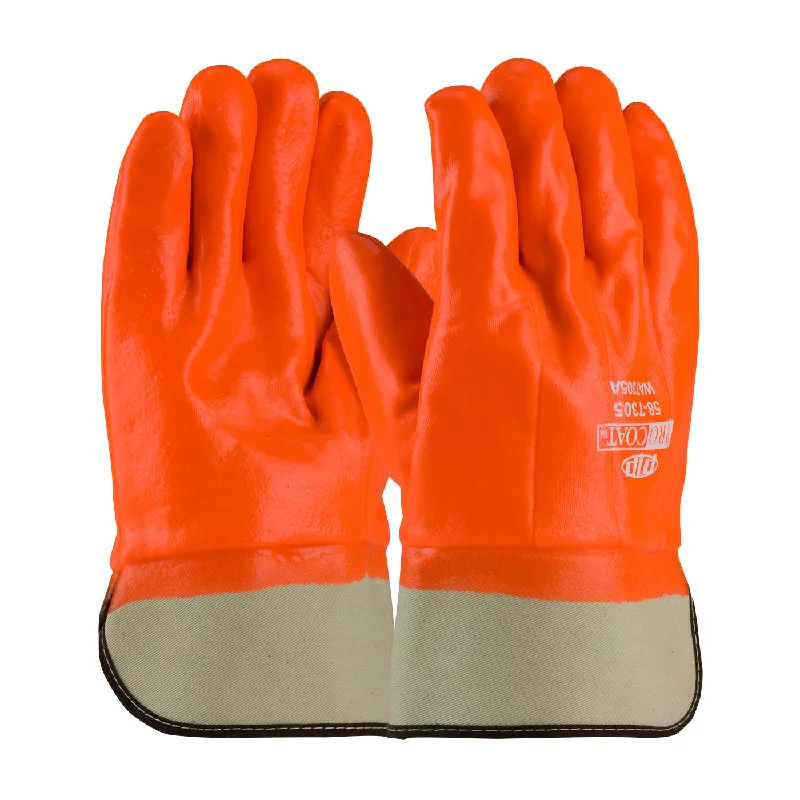 deployment gloves -  ProCoat 58-7305 Insulated Waterproof Premium PVC Dipped with Interlock/Jersey Liner and Smooth Finish Safety Glove(One Dozen)