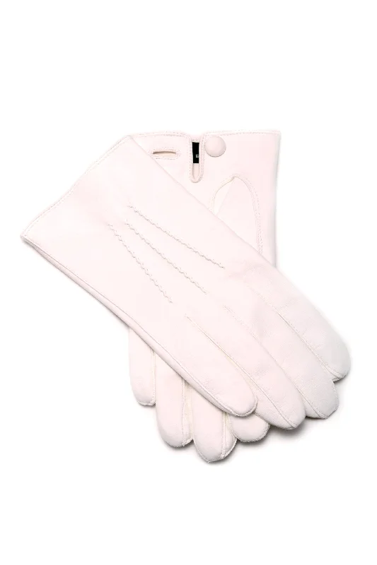 padded work gloves -  White Unlined Lamb Nappa Evening Dress Gloves