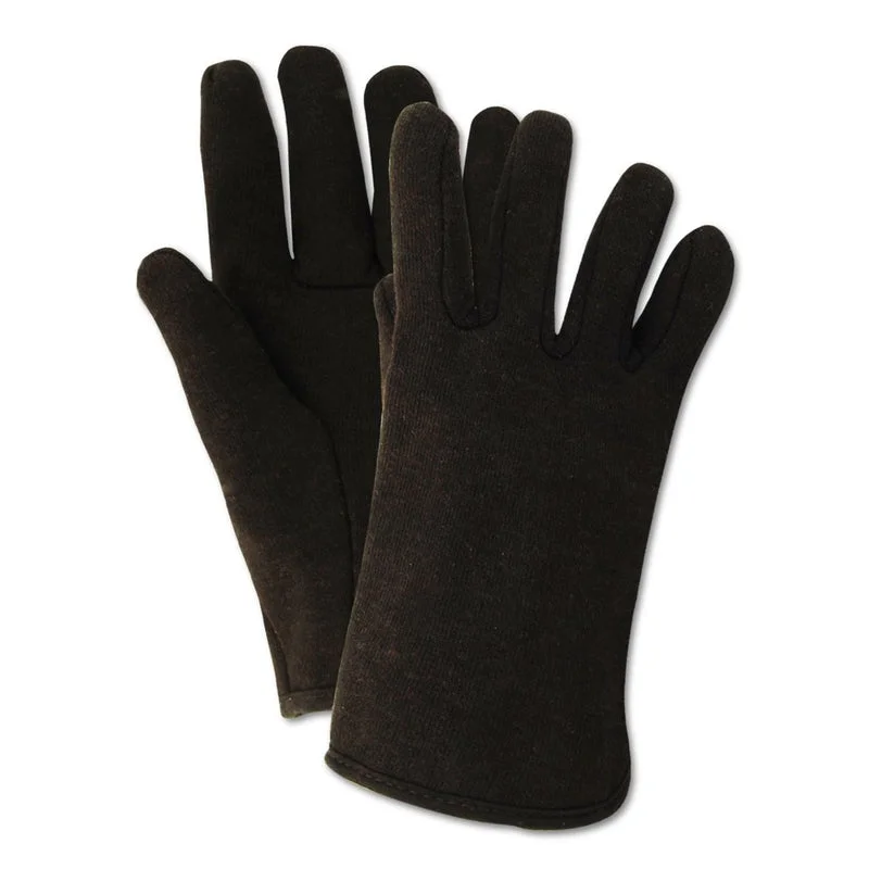 padded tennis gloves -  Handmaster  L  Jersey Cotton  Winter  Brown  Gloves