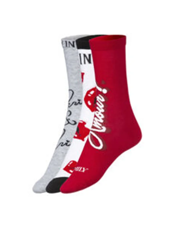 sock uses compression -  Women's 3 Pairs Printed Christmas Socks,Multi