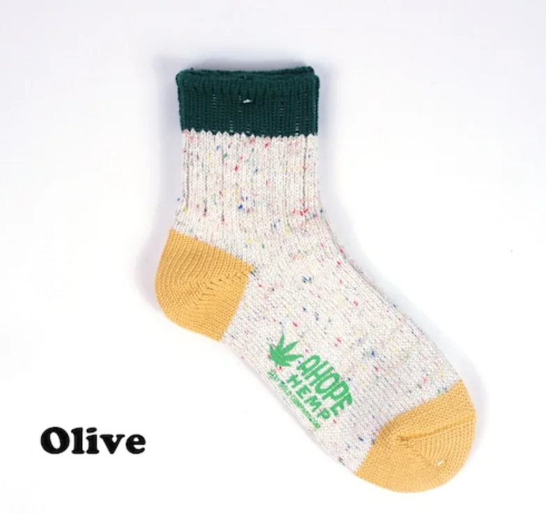 sock availability ankle -  A Hope Hemp Socks (HSX-010) - Olive